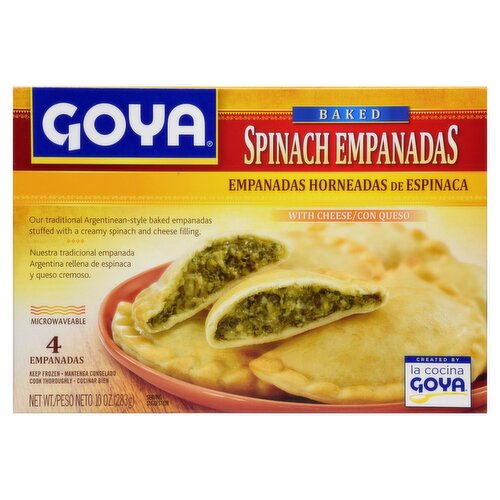 Goya Baked Spinach Empanadas with Cheese, 4 count, 10 oz