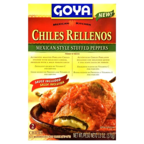 Goya Mexican Style Stuffed Peppers Chiles Rellenos, 2 count, 13 oz