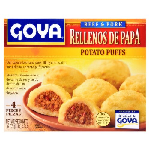 Goya Beef & Pork Potato Puffs, 4 count, 16 oz