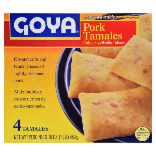 Goya Cuban Style Pork Tamales, 4 count, 16 oz