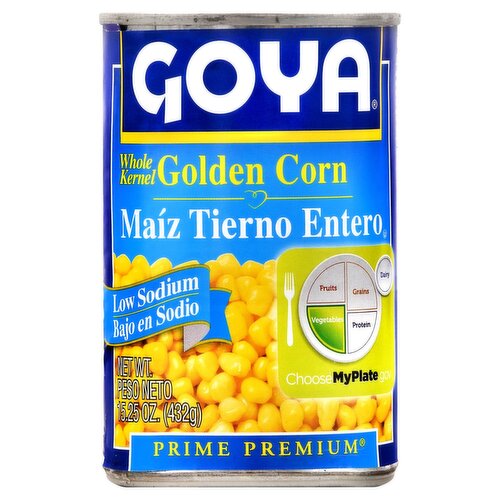 Goya Prime Premium Whole Kernel Golden Corn, 15.25 oz