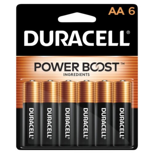 Duracell Power Boost 1.5 V AA Alkaline Batteries, 6 count