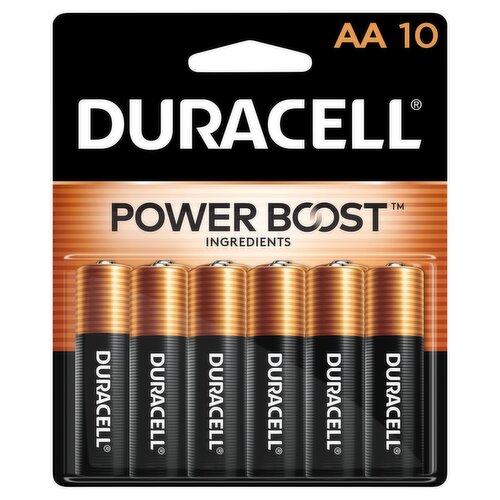 Duracell Power Boost 1.5 V AA Alkaline Batteries, 10 count