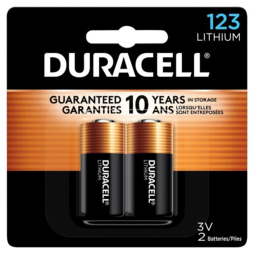 Duracell 3V 123 Lithium Batteries , 2 count