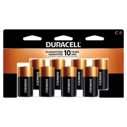 Duracell 1.5 V C Alkaline Batteries, 8 counts