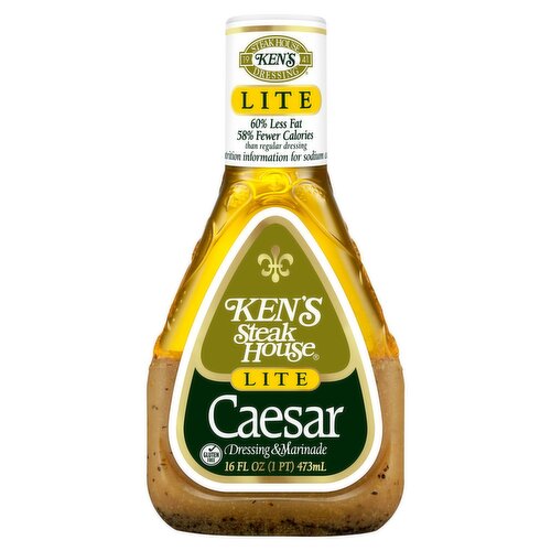Ken's Steak House Lite Caesar Dressing & Marinade, 16 fl oz