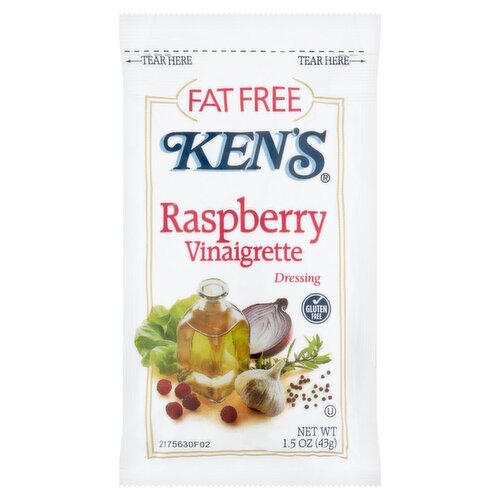 Ken's Fat Free Raspberry Vinaigrette Dressing, 1.5 oz