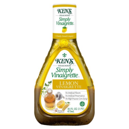 Ken's Steak House Simply Lemon Vinaigrette, 16 fl oz