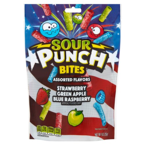 Sour Punch Bites Assorted Flavors Candy, 9 oz