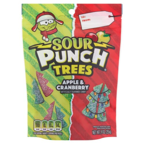 Sour Punch Trees Apple & Cranberry Candy, 9 oz