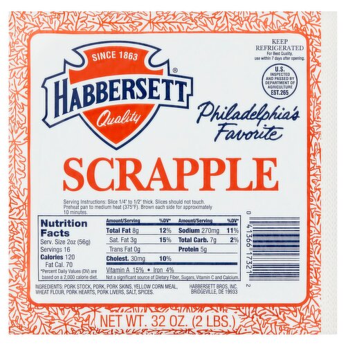 Habbersett Scrapple, 32 oz