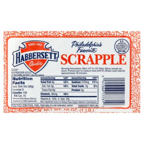 Habbersett Scrapple, 16 oz