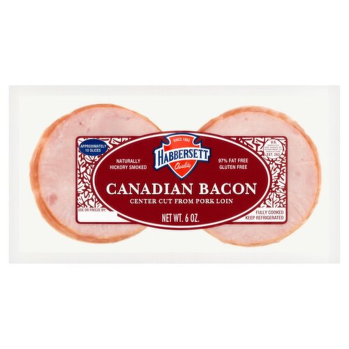 Habbersett Canadian Bacon, 10 count, 6 oz