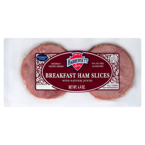 Habbersett Breakfast Ham Slices, 6.4 oz