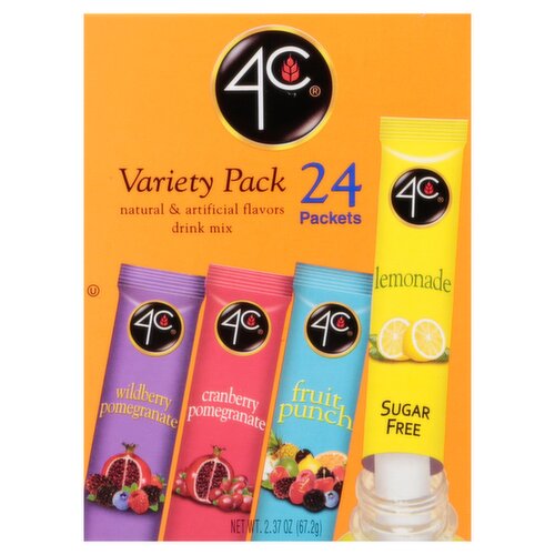 4C Drink Mix Variety Pack, 24 count, 2.37 oz