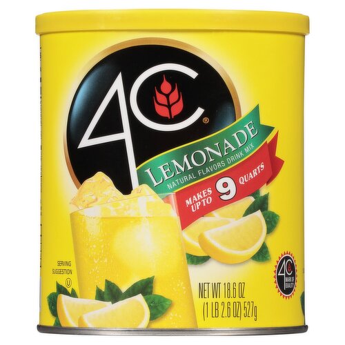 4C Lemonade Drink Mix, 18.6 oz