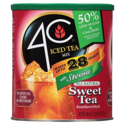 4C Sweet Tea Southern Style with Stevia Iced Tea Mix, 36.9 oz