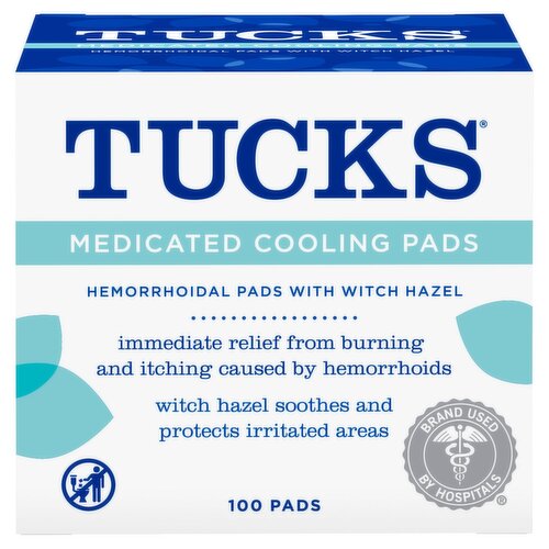 Tucks Medicated Cooling Pads, 100 count