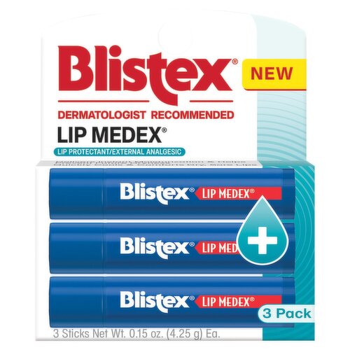 Blistex Lip Medex Lip Protectant Sticks, 3 count, 0.15 oz