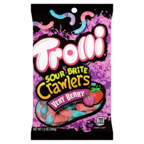 Trolli Sour Brite Crawlers Very Berry Gummi Candy, 7.2 oz