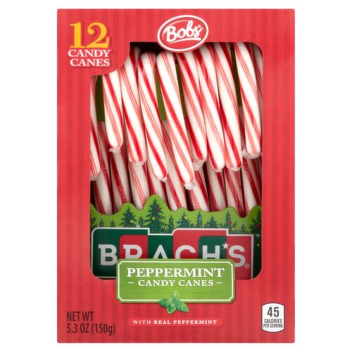 Brach's Bobs Peppermint Candy Canes, 12 count, 5.3 oz