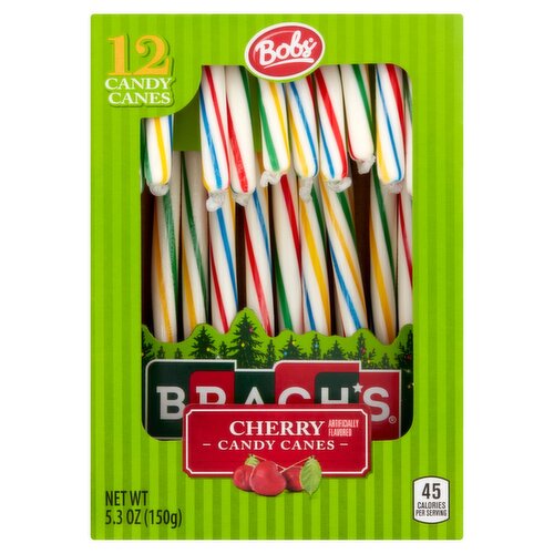 Brach's Bobs Cherry Candy Canes, 12 count, 5.3 oz