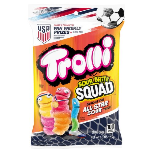 Trolli Squad Sour Brite Gummi Candy, 6.3 oz