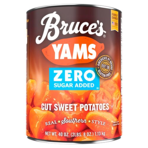 Bruce's Yams Zero Sugar Added Cut Sweet Potatoes, 40 oz