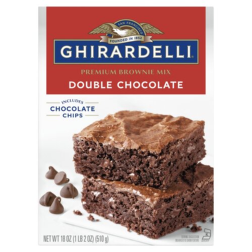 GHIRARDELLI Premium Double Chocolate Brownie Mix, 18 oz