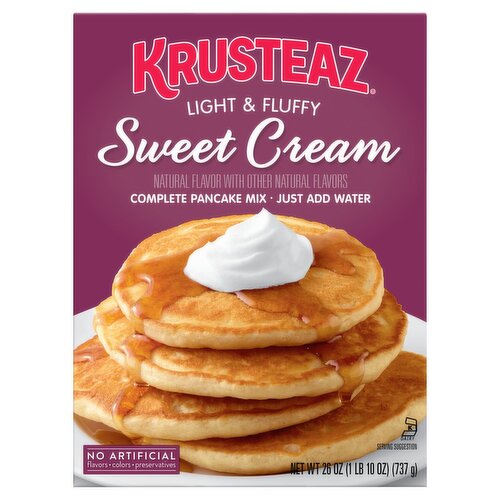 Krusteaz Light & Fluffy Sweet Cream Complete Pancake Mix, 26 oz