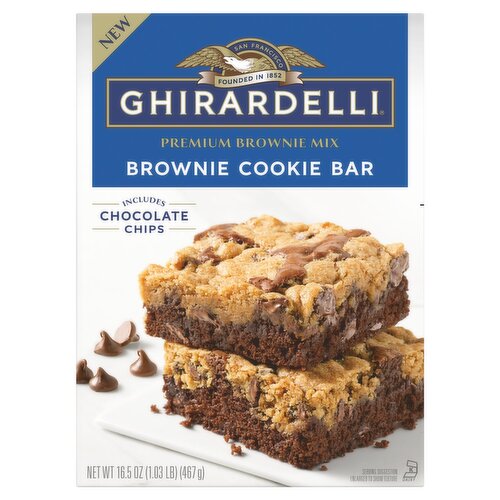 Ghirardelli Premium Brownie Mix Brownie Cookie Bar, 16.5 oz