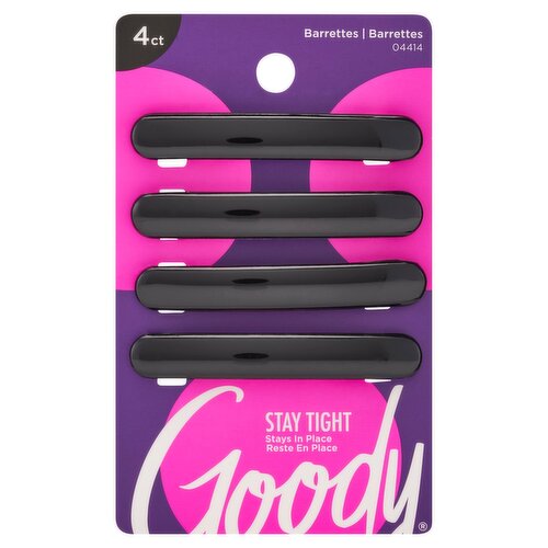 Goody Oblong Barrette, 4 count