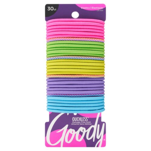 Goody Neon Tr Braid Elastics, 30 count