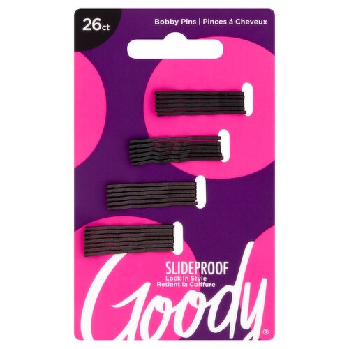 Goody Slideproof Bobby Pins, 26 count