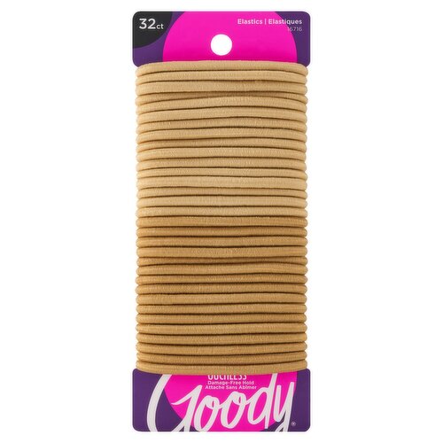 Goody Ouchless Braided Elastics 4MM Blonde, 32 count