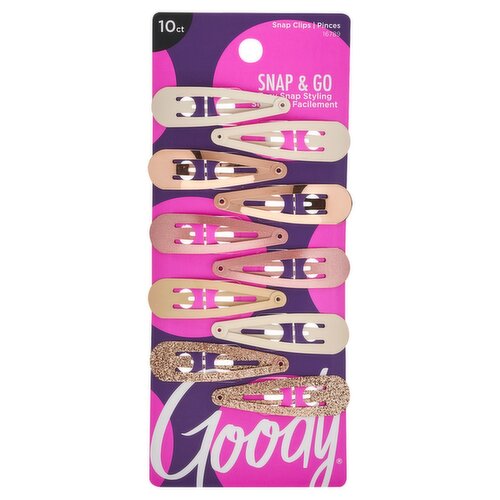 Goody Rose Gold Contour Clips, 10 count