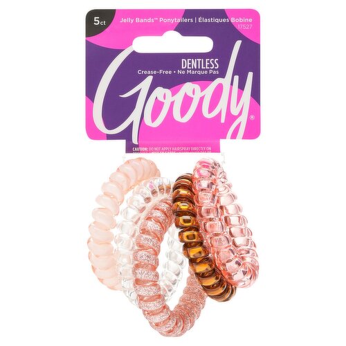 Goody Trend Blush Pink Coil Elastic, 5 count