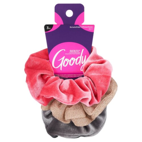 Goody Trend Assorted Scrunchies, 3 count