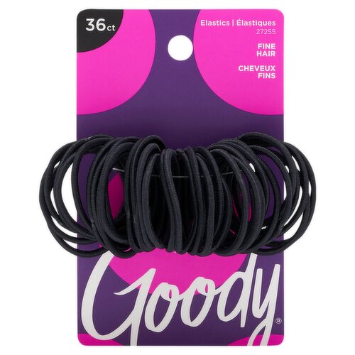 Goody Black Sm Elastics, 36 count