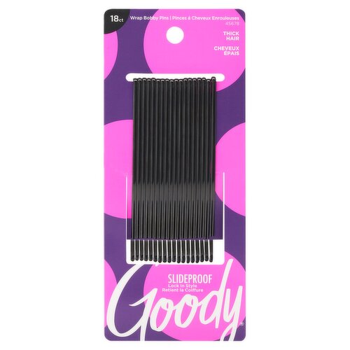 Goody Mosaic XL Curved Bobby Pins Black, 18 count