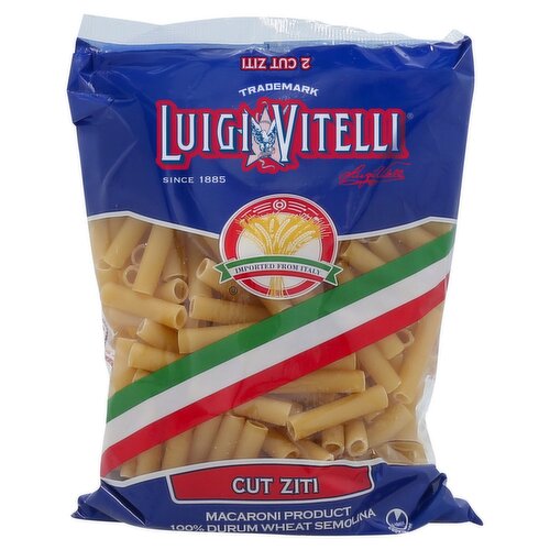 Luigi Vitelli 2 Cut Ziti Macaroni Product, 16 oz