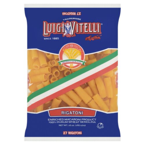 Luigi Vitelli 27 Rigatoni Pasta, 16 oz