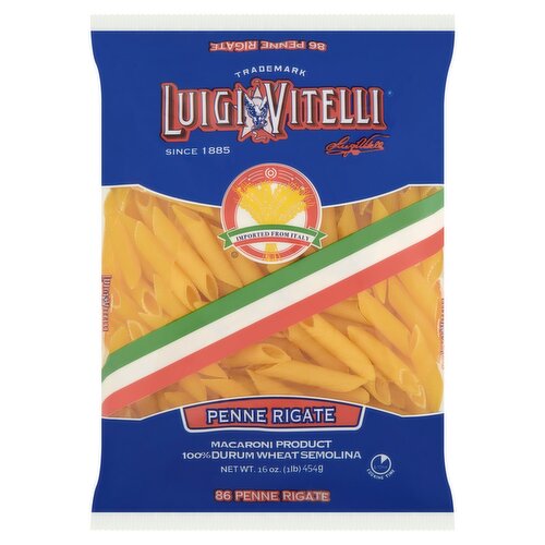 Luigi Vitelli 86 Penne Rigate Pasta, 16 oz