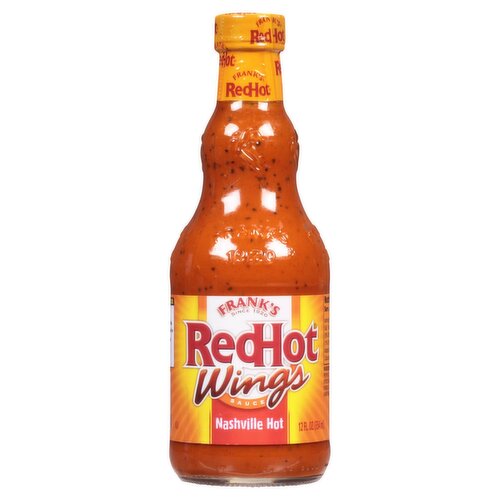 Frank's RedHot Nashville Hot Wings Sauce, 12 fl oz