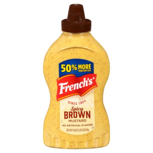 French's Spicy Brown Mustard Squeeze Bottle, 18 oz