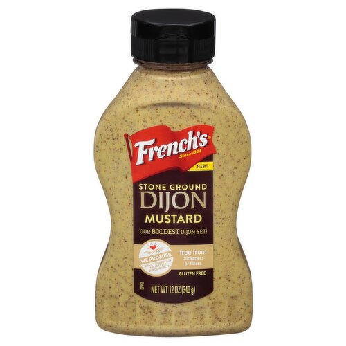 French's Stone Ground Dijon Mustard, 12 oz