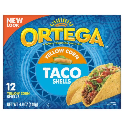 Ortega Yellow Corn Taco Shells, 12 count, 4.9 oz