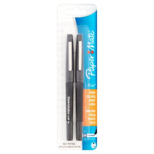 Paper Mate Flair M Felt Tip Pen, 2 count