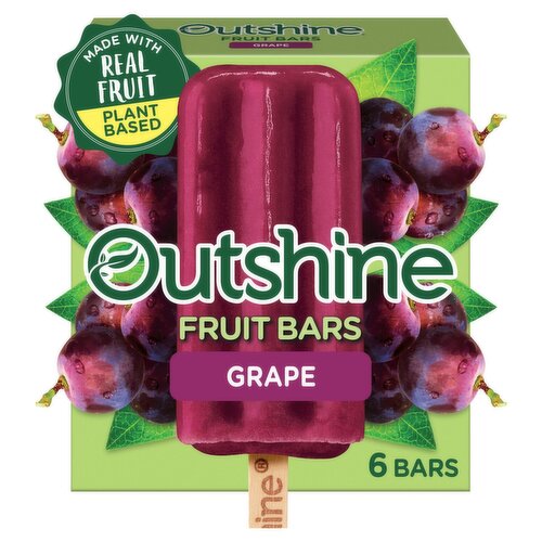 Outshine Grape Fruit Ice Bars, 6 count, 15 fl oz