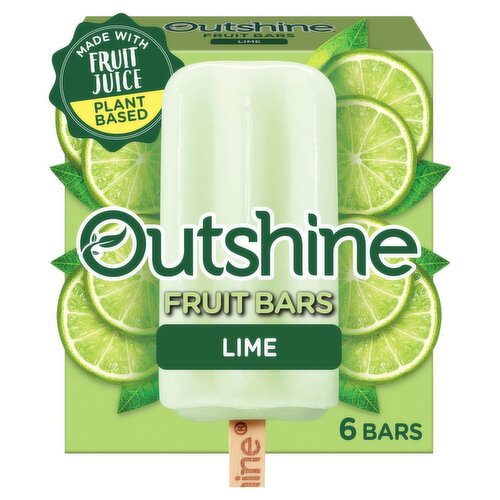Outshine Lime Fruit Ice Bars, 6 count, 15 fl oz